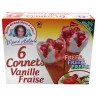 GLACE EN CORNETS KLP PAR 6  SOJA VANILLE FRAISE *6 RAV ELMALEH       R